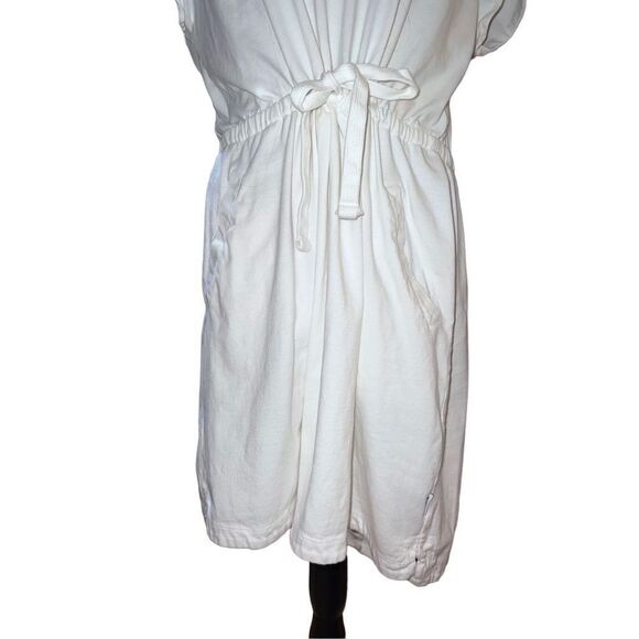 Woolrich Solid White Tie Waist Scoop Neck Short Sleeved Women’s Dress size XL - Picture 5 of 13